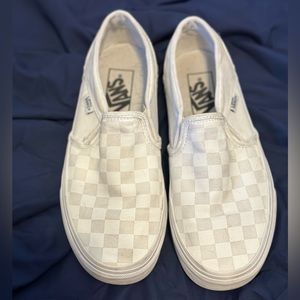 White checkered vans